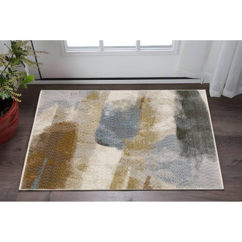 HomeRootsAbstract Modern Runner Area Rug - 60.24' X '39.37' X '0.24