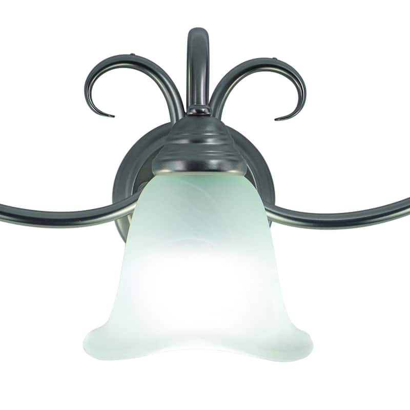 Bella 3 Light Brushed Nickel Bathroom Vanity Fixture - 28.25-in W x 9-in H x 8.25-in D