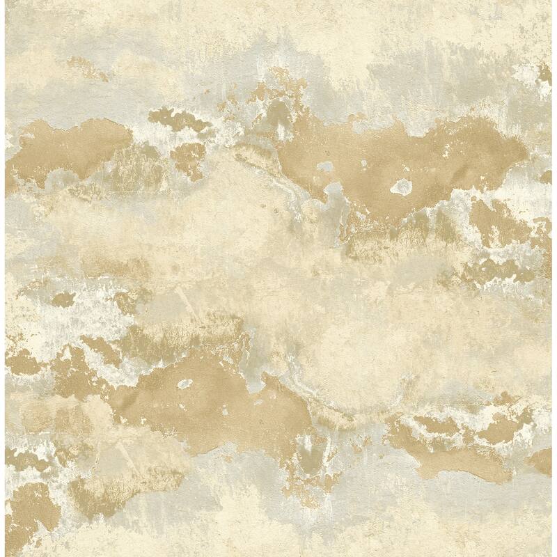 Seabrook Designs Sicily Marble Faux Unpasted Wallpaper - 20.5 in. W x 33 ft. L - Marble Gold