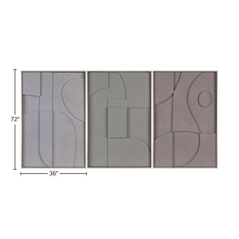 Winder Wooden Wall Art with Silver Frame - Brown