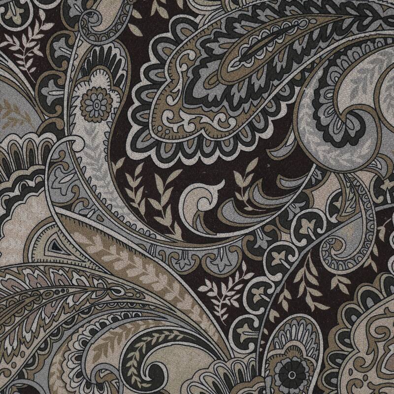 Morden Fort Classical Paisley Print Cocktail Rectangular Ottoman