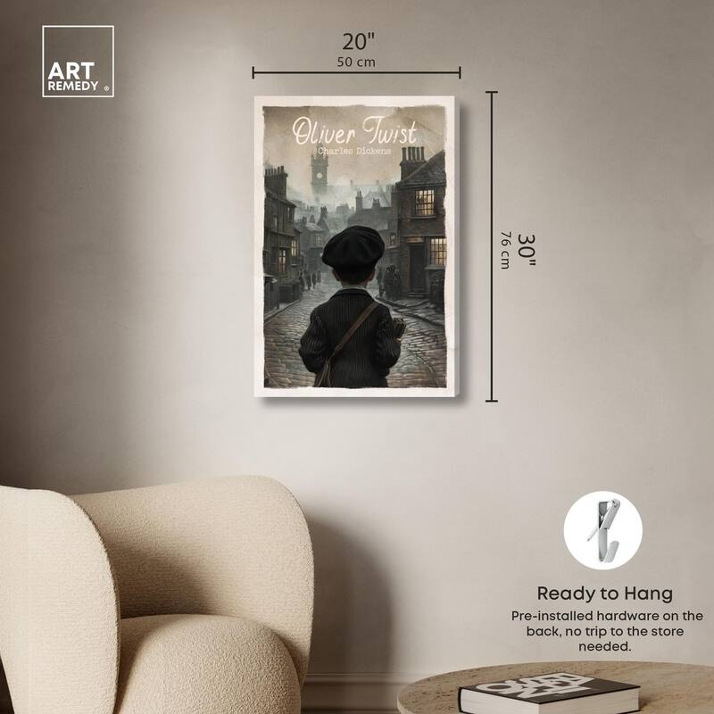 Oliver Twist Classic Canvas by Art Remedy, Gallery Wrapped