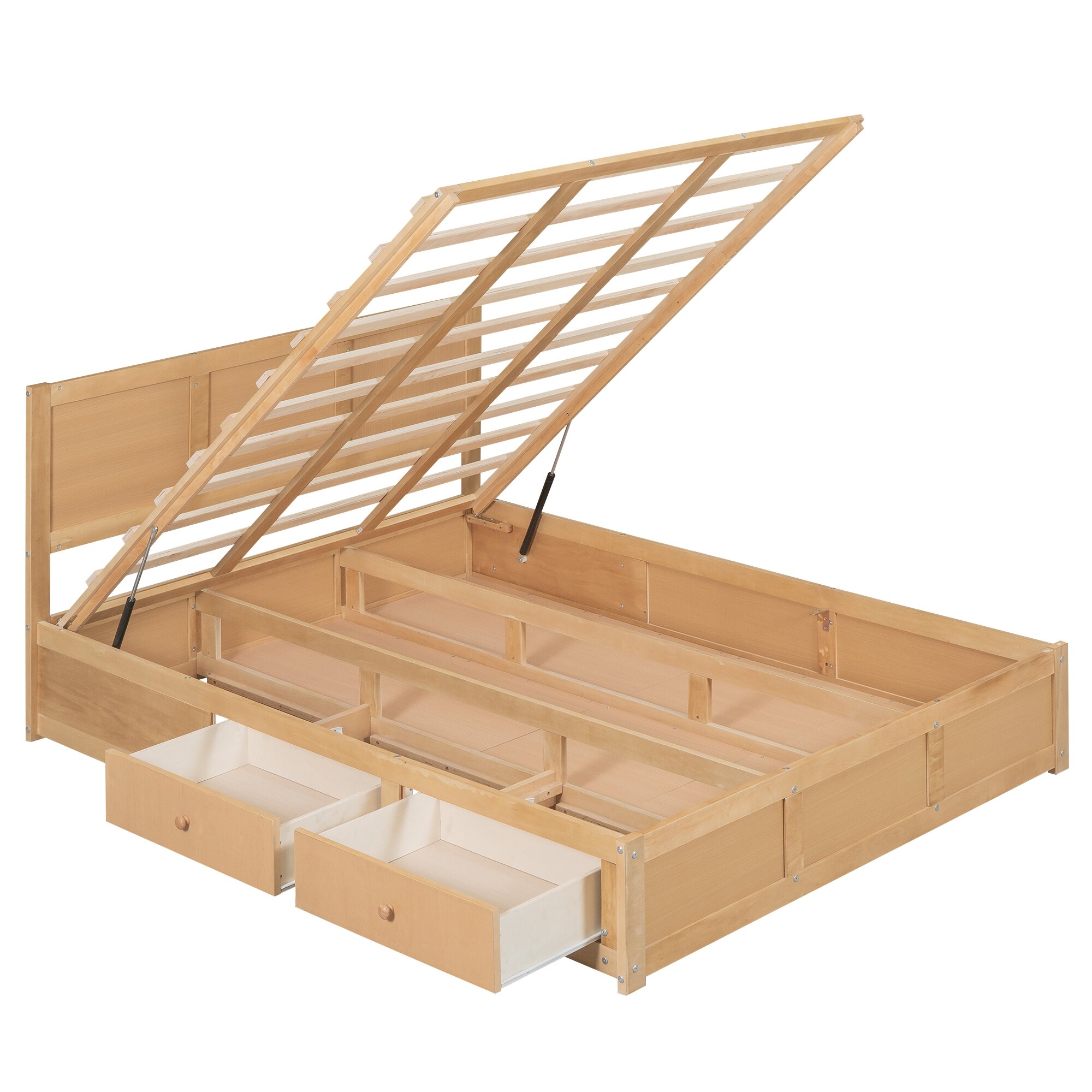 Queen size bed frame shop with dog bed underneath