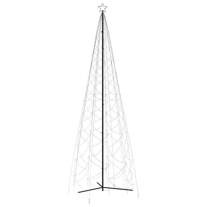 vidaXL Christmas Cone Tree Decoration Artificial Christmas Tree with LEDs