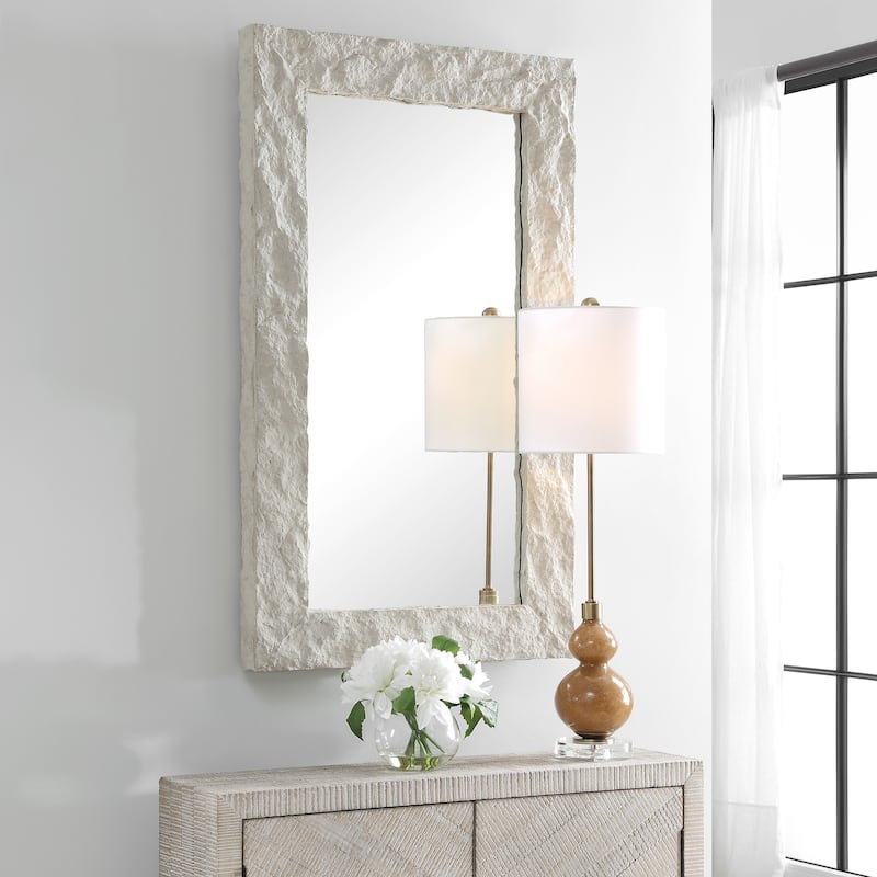 Uttermost Quarry Rectangle Stone Veneer Mirror - 48"H x 28"W x 3"D