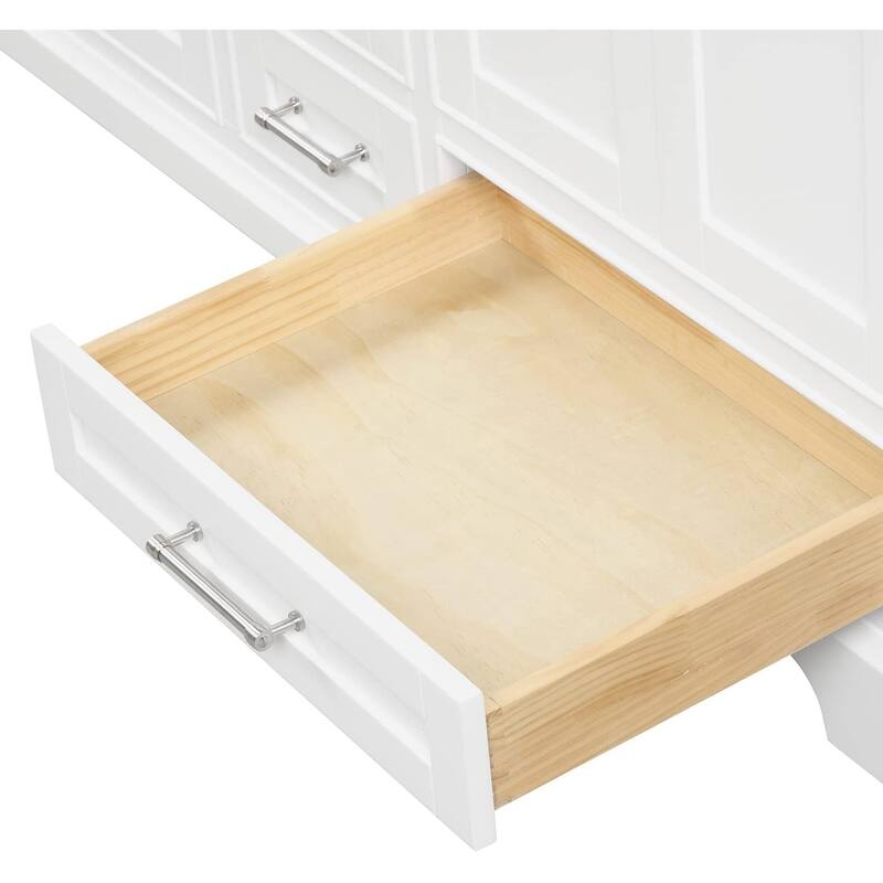 Blossom Copenhagen 60" Double Sink Solid Wood Vanity with Marble Top