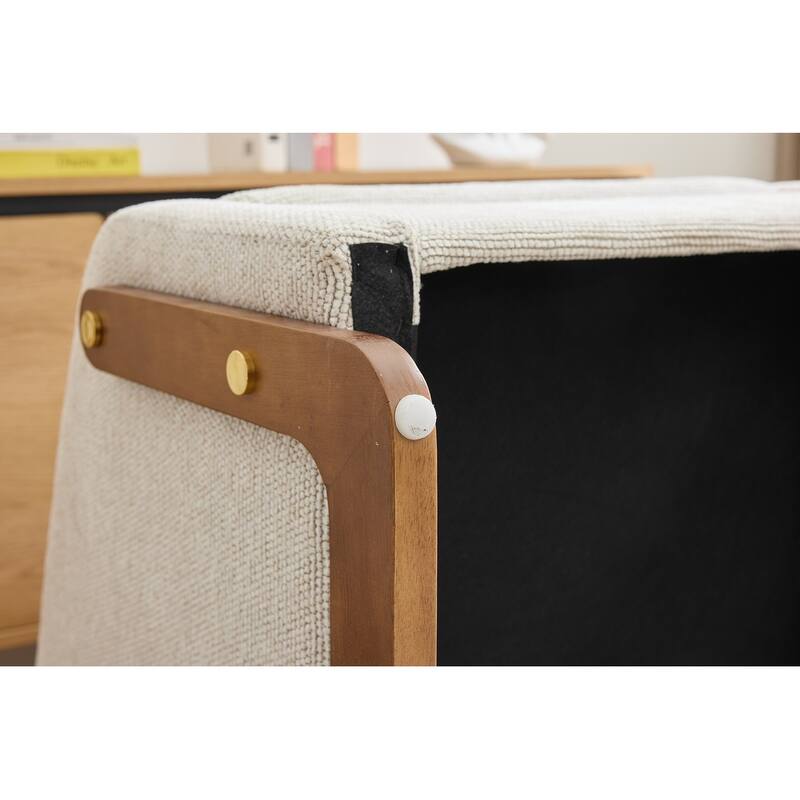 Modern Upholstered Armchair Chenille Fabric Accent Leisure Chair