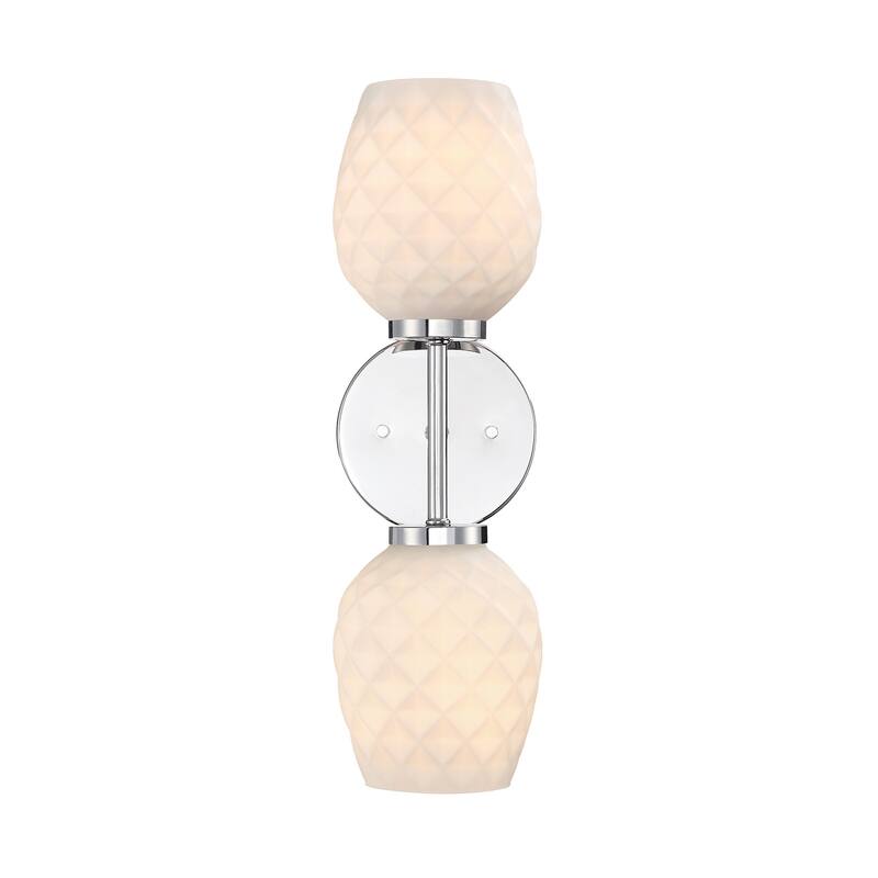 Designers Fountain D289M-2WS Dita 2 Light 17" Tall Wall Sconce - Polished Nickel