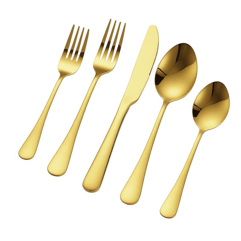 Stainless Steel Dishwasher Safe Silverware Flatware Utensil Set for Home Kitchen and Events