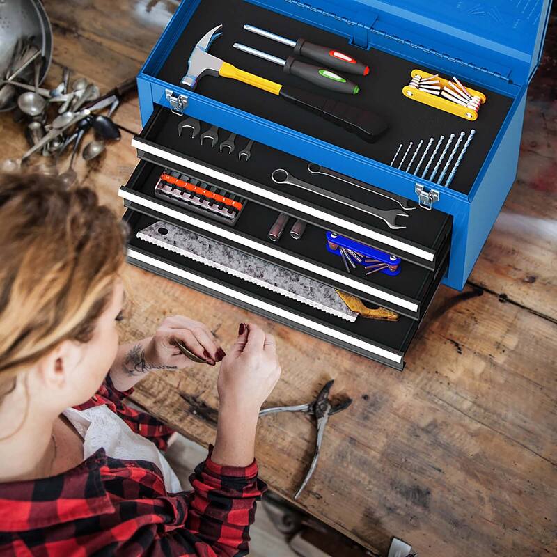 Costway Portable Tool Chest Box Storage Cabinet Garage Mechanic