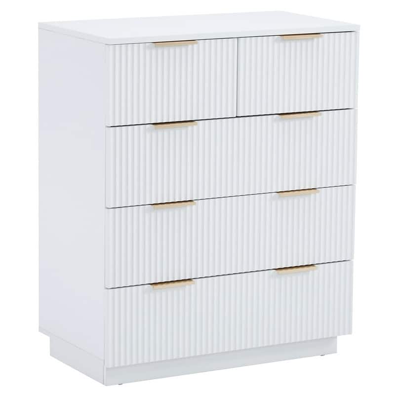 28inch Wide Drawer cabinet - White - 5-drawer