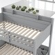 preview thumbnail 23 of 22, Twin Over Full Bunk Bed with Storage Shelves, LED Lights, Charging Station, and Drawer, kid bed,Storage bed