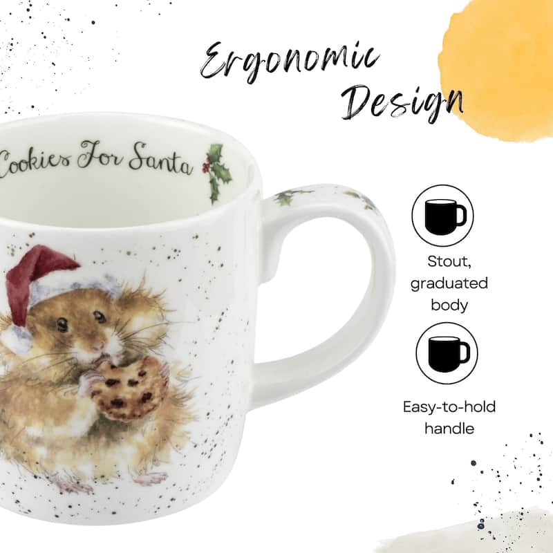 Royal Worcester Wrendale Designs Cookies For Santa Mug