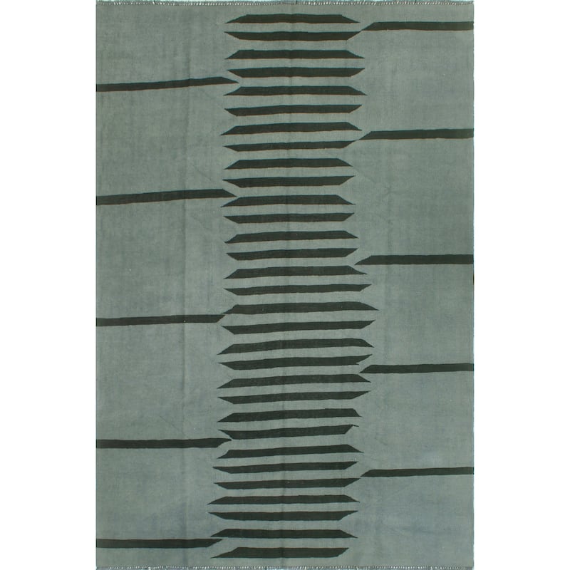 Winchester Flatweave Briggere Grey/Charcoal Rug - 6'4" x 9'6"
