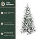 preview thumbnail 9 of 15, Fraser Hill Farm 10-Ft. Flocked Mountain Pine Christmas Tree - Snow