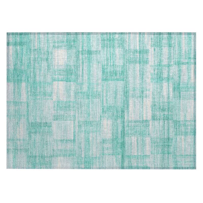 Machine Washable Indoor/ Outdoor Solid Hatches Chantille Rug