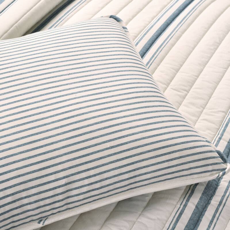 Lush Decor Farmhouse Stripe 3 Piece Quilt Set