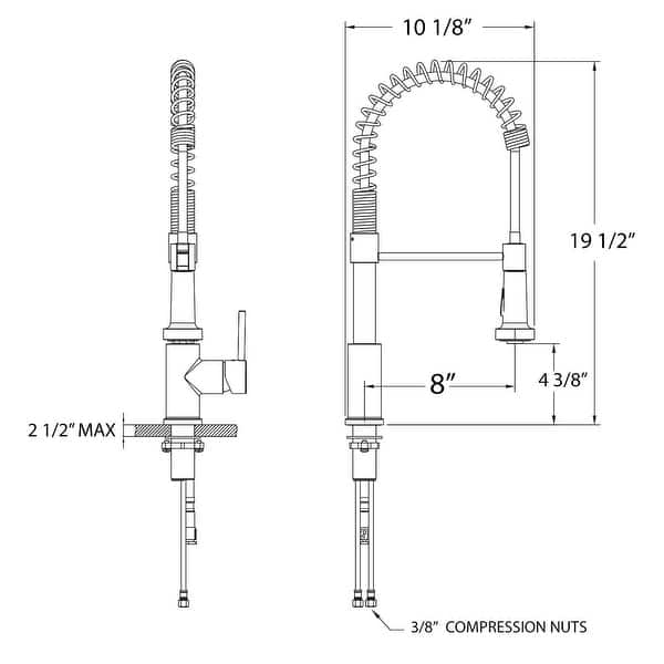 Rexford Professional Style Kitchen Faucet in a Beautifully Polished