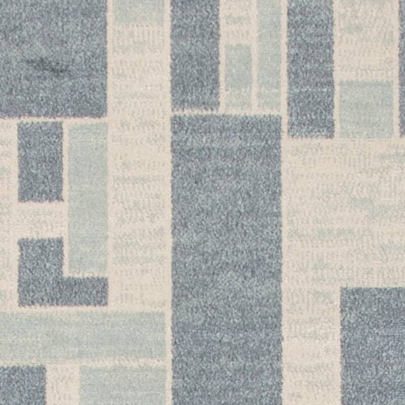 Midi Power Loomed Geometric Low Pile Area Rug By HomeRoots - 96' X '26' X '0.25