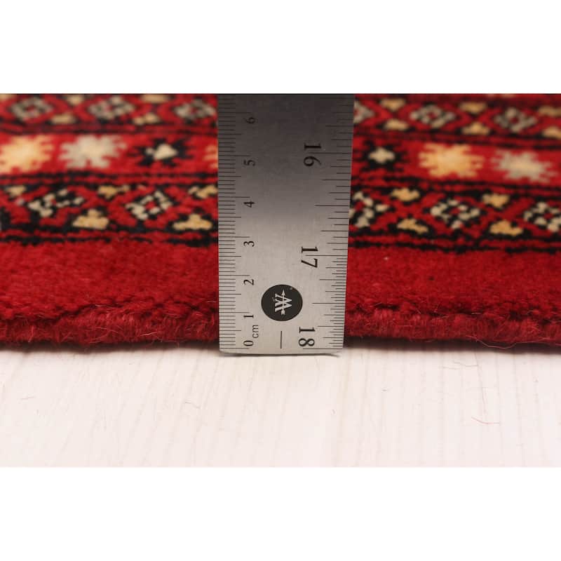 ECARPETGALLERY Hand-knotted Finest Peshawar Bokhara Red Wool Rug - 8'3 x 10'3