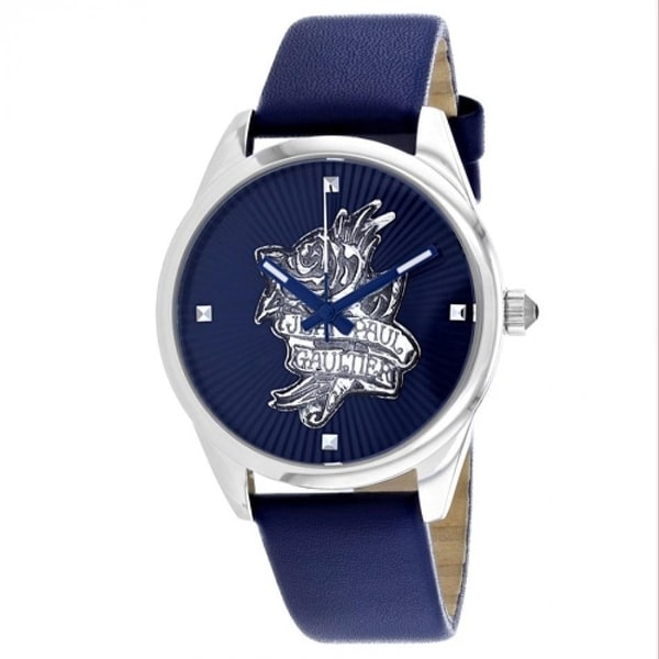 Jean Paul Gaultier Women's 8502413 'Navy Tatoo' Blue Leather Watch. Opens flyout.