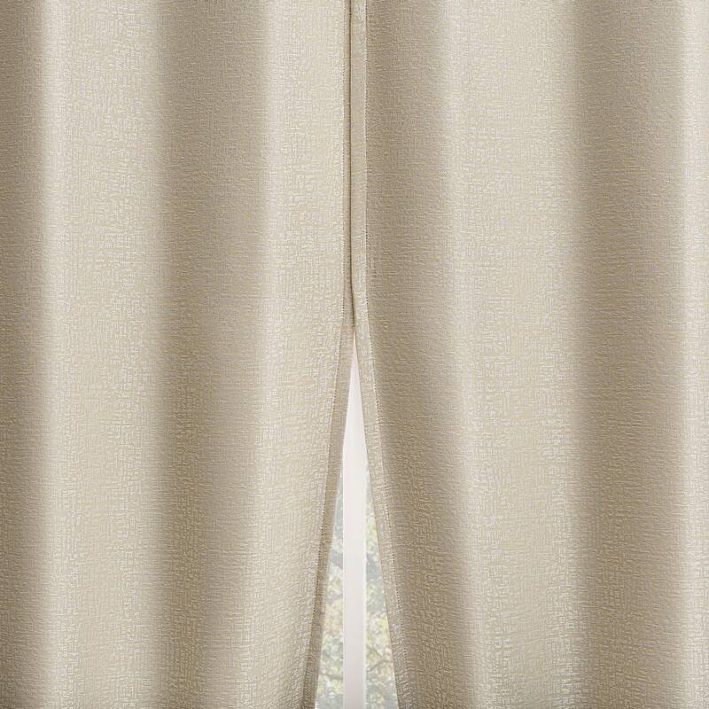 Sun Zero Serenity 2-Piece Abstract Magnetic Closure Total Blackout Grommet Curtain Panel Pair