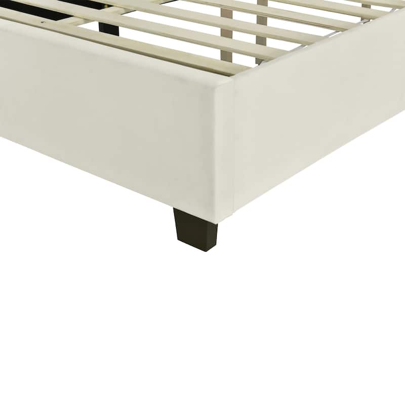 Velvet Upholstered Platform Bed