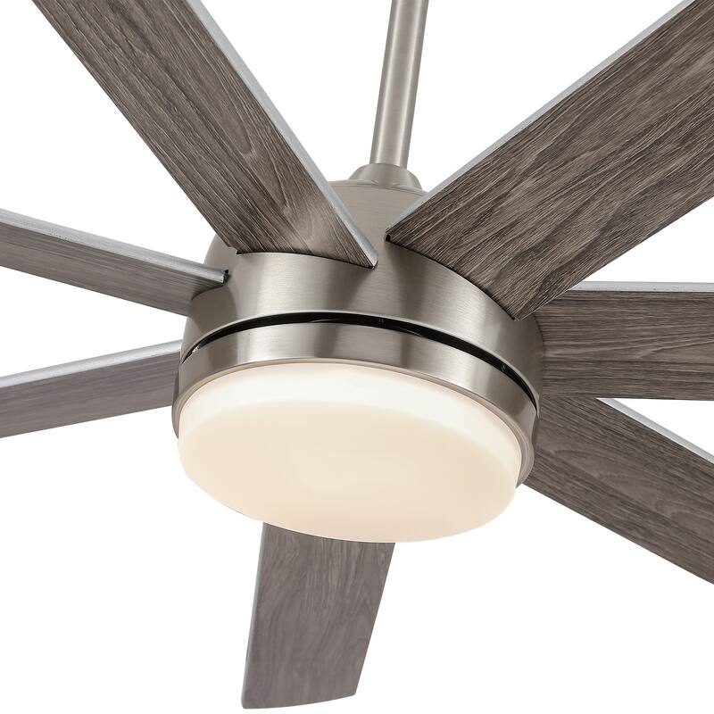 YUHAO 72 In. Farmhouse Wooden Ceiling Fan With Reversible Blades and Remote Control