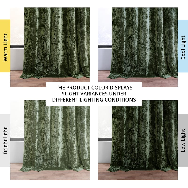 Exclusive Fabrics Lush Crush Velvet Curtains - Room Darkening Curtain for Bedroom & Living Room (1 Panel)