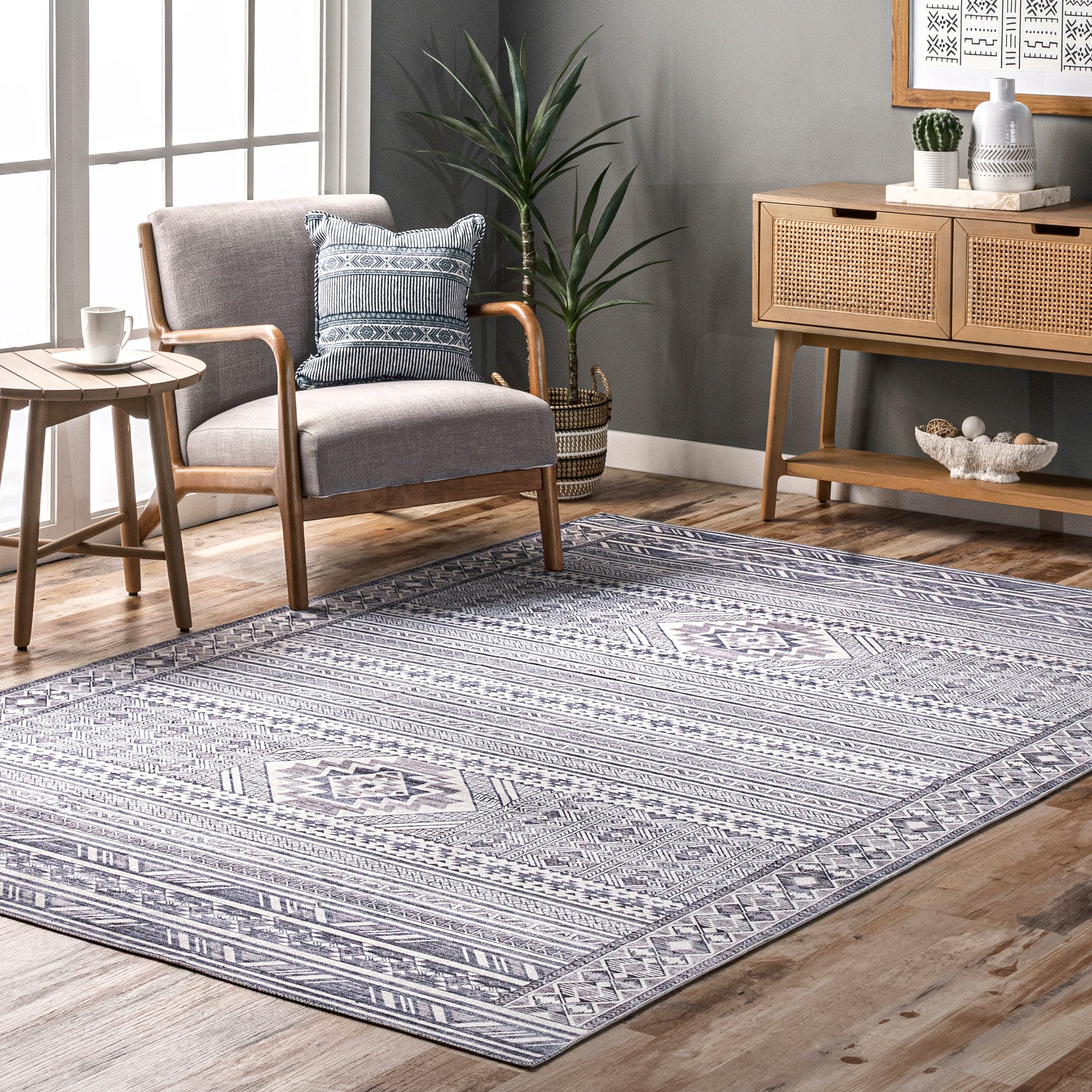 Nuloom Jenine SpinClean Southwestern Machine Washable Area Rug
