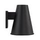 preview thumbnail 5 of 3, 1-Light Outdoor Night Sky Friendly Cone Wall Lantern in Black with Painted White Interior