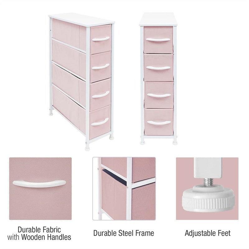 Narrow Dresser with 4 Drawers