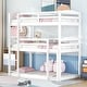 preview thumbnail 1 of 4, Twin over Twin over Twin Triple Bunk Bed with Guardrails White