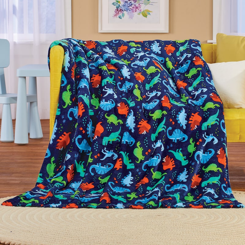 5Foot Cozy Dinosaur Fleece Throw Blanket Bed Bath & Beyond 36778517
