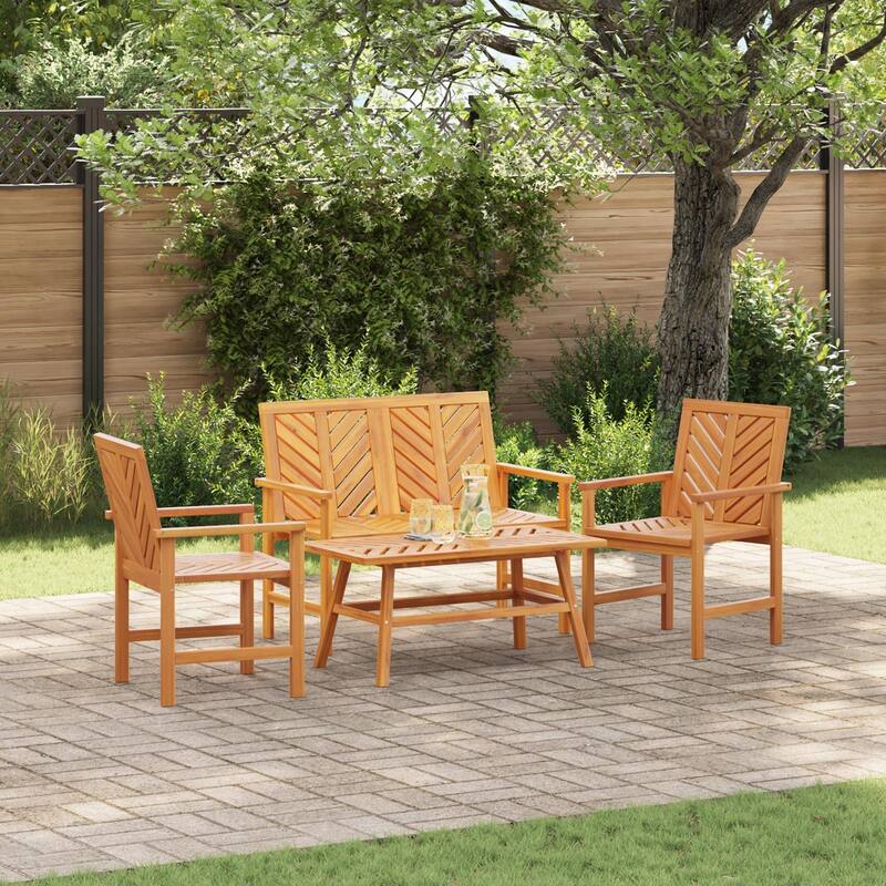 vidaXL 3/4/5 Piece Garden Lounge Set Solid Wood Acacia - Brown Medium