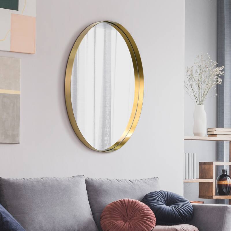 Ultra Stainless Steel Oval Wall Mirror- 24"x36"