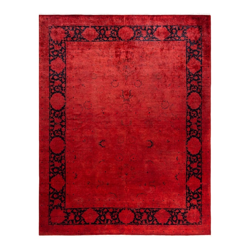 Contemporary Overdyed Wool Hand Knotted Area Rug - 8' 1" x 10' 3"