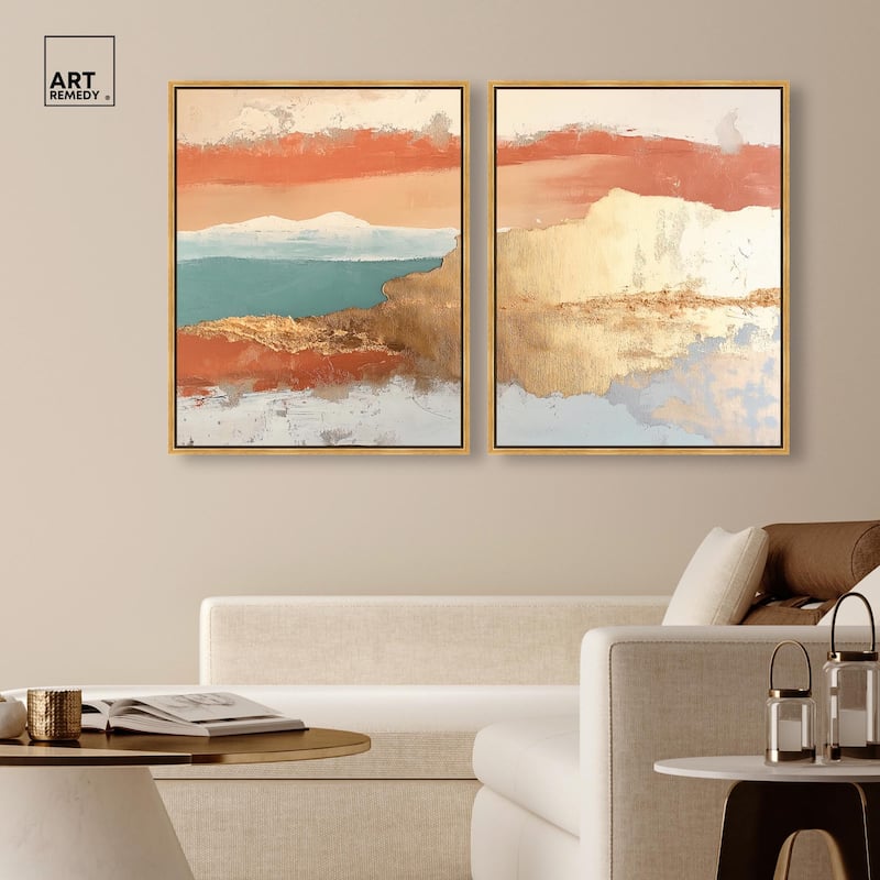 Earthy Glow I Canvas Set of 2 by Art Remedy