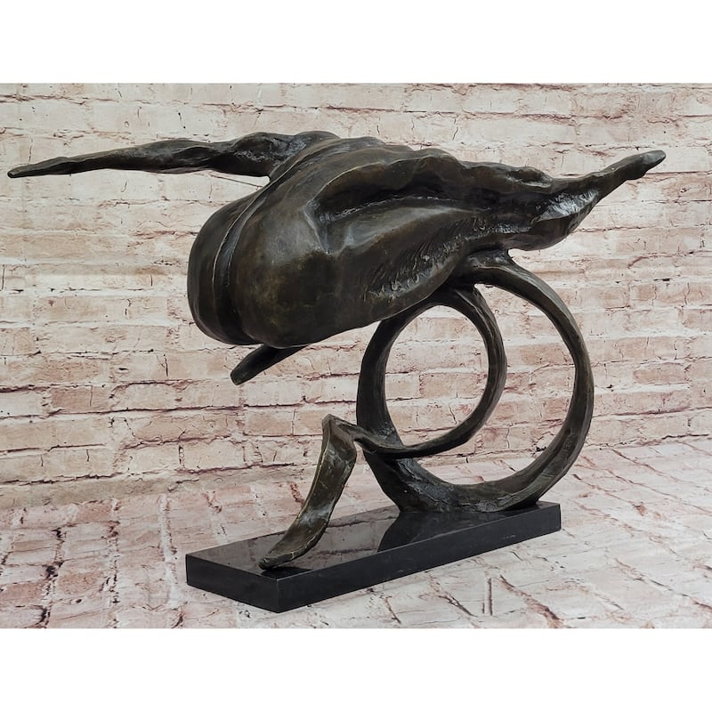 Abstract Bronze Whale Sculpture – Unique Marine Art For Coastal Decor By Dali