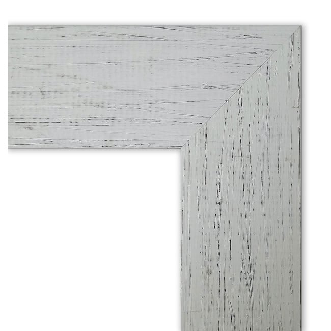 Amanti Art Shiplap White Framed Magnetic Board
