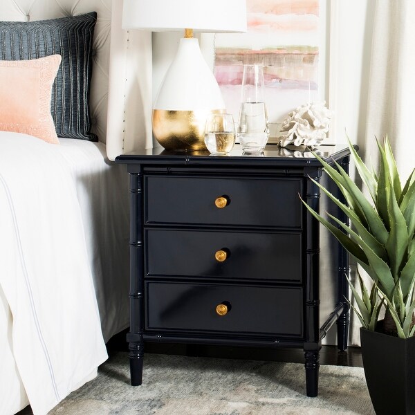 navy dresser and nightstand