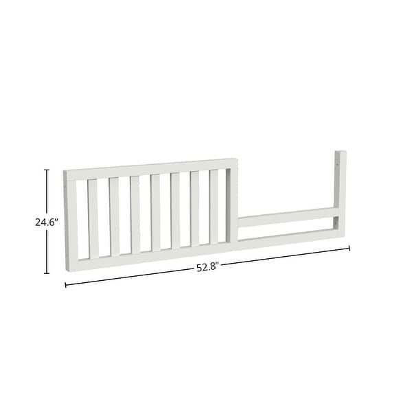 dimension image slide 0 of 2, Harper Solid Wood Toddler Crib Rail