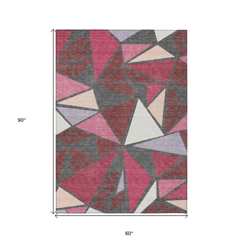HomeRoots Geometric Transitional Rectangle Outdoor Rug