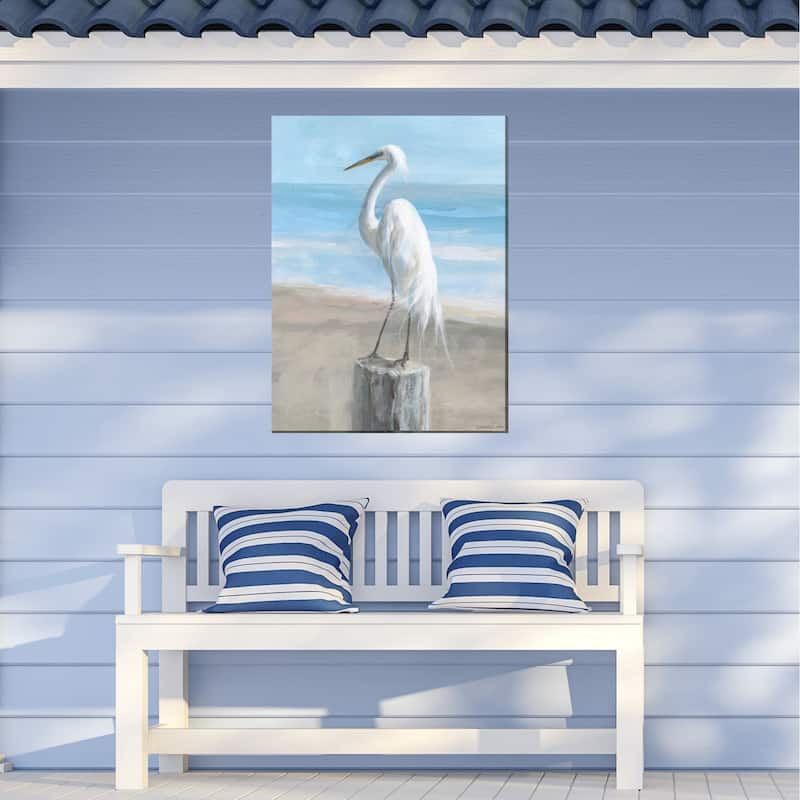 Egret Portrait All Weather Outdoor Wall Décor