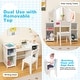 preview thumbnail 7 of 16, Gymax Kids Vanity 2 in 1 Princess Makeup Desk & Chair Set Safe
