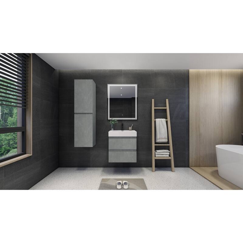 Baillie 24'' Wall-Mounted Vanity with Reinforced Acrylic Sink