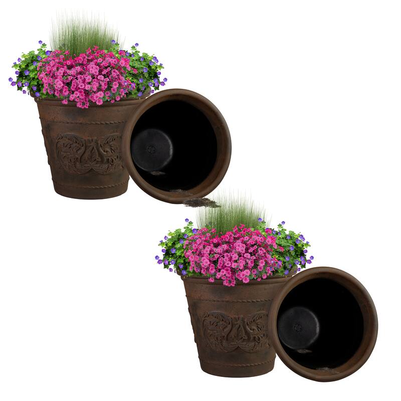 Arabella Outdoor Flower Pot Planter - Beige - 20-Inch - 4-Pack