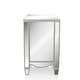 preview thumbnail 4 of 5, Allen Glam Silver Wood 2-Drawer Nightstand with USB Port by Silver Orchid