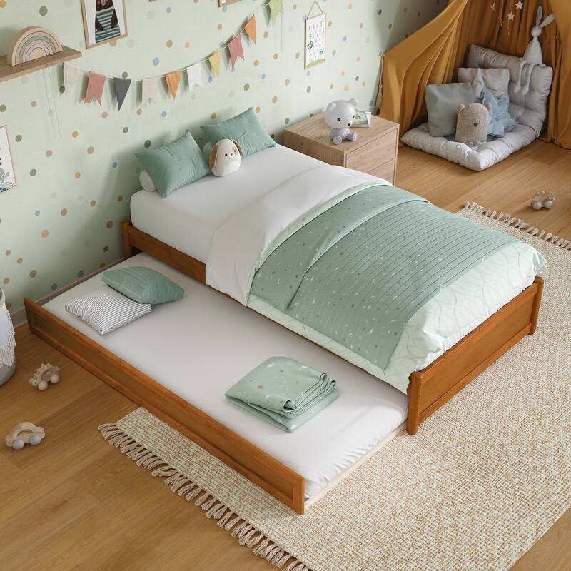 Barcelona Panel Platform Bed with Twin Trundle