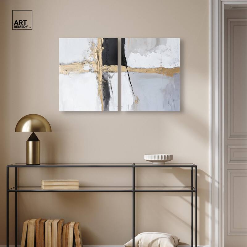 Cracks of Creation IV Canvas Set of 2 by Art Remedy, Gallery Wrapped